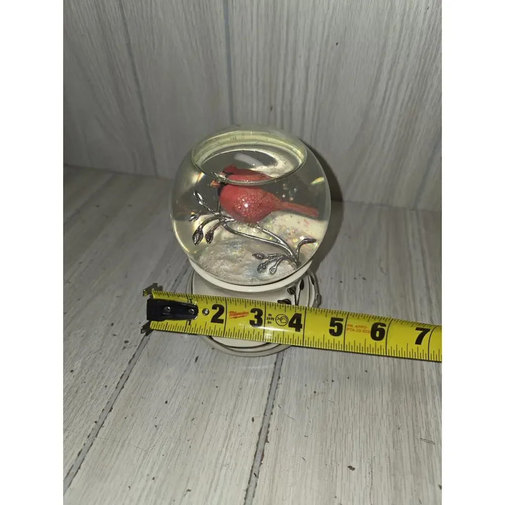 The Bradford Exchange Messenger from Heaven Memorial Cardinal Glitter Globe